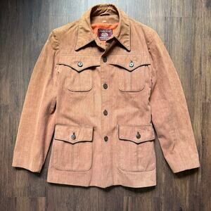 Anderson Little Vintage Brown Cotton Jacket 42R Velvet-Like Texture